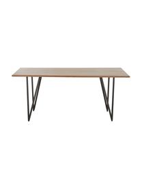 Table avec plateau en bois de noyer Juno, Placage en bois de noyer