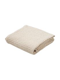 Baumwoll-Tagesdecke Tempy mit strukturierter Oberfläche, 100% Baumwolle, Hellbeige, 180 x 260 cm