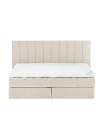 Premium Boxspringbett Lacey, Matratze: 7-Zonen-Taschenfederkern , Beige, 200 x 200 cm