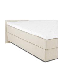 Letto Boxspring Premium Lacey, Materasso: a molle insacchettate a 7, Piedini: legno di faggio massiccio, Beige, 200 x 200