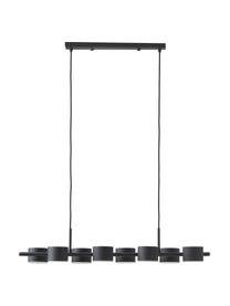 Grote hanglamp Milano in zwart, Lamp: gecoat staal, Zwart, B 97 x H 26 cm