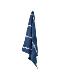 Stoffen servetten Alston in batik-look, 4 stuks, Katoen, Blauw, 45 x 45 cm