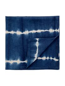 Stoffen servetten Alston in batik-look, 4 stuks, Katoen, Blauw, 45 x 45 cm