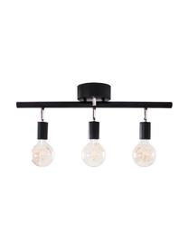 Faretti da soffitto neri Row, Baldacchino: metallo verniciato, Nero, Larg. 60 x Alt. 40 cm