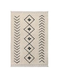 Tapis berbère beige Barber, Brun clair, noir