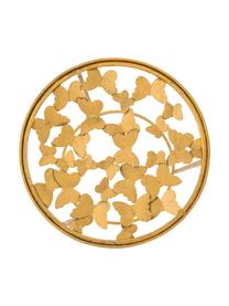 Beistelltisch Butterfly mit Glasplatte, Tischplatte: Glas, Gestell: Metall, beschichtet, Goldfarben, Ø 45 x H 52 cm