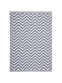 Tapis intérieur extérieur gris crème, réversible Palma, Bleu, crème