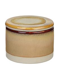 Boîte de rangement céramique Glazo, Céramique, Tons beiges, Ø 12 x haut. 10 cm
