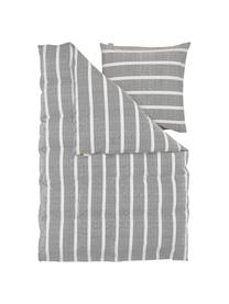 Pruhovaná bavlnená posteľná bielizeň Stripe Along, Antracitová, biela