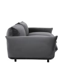 Samt-Sofa Saga (2-Sitzer), Bezug: 100% Polyestersamt 35.000, Gestell: Massives Birkenholz, Samt Dunkelgrau, B 170 x T 103 cm