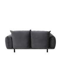 Samt-Sofa Saga (2-Sitzer), Bezug: 100% Polyestersamt 35.000, Gestell: Massives Birkenholz, Samt Dunkelgrau, B 170 x T 103 cm