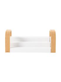 Étagère de cuisine coulissante Bellwood, Blanc, bois clair, larg. 31-61 x haut. 13 cm