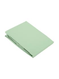 Drap-housse en percale de coton Elsie, Vert, larg. 90 x long. 200 cm, haut. 25 cm