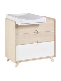 Commode enfant Nunila, Brun clair, blanc