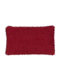 Funda de cojín texturizada Indi, 100% algodón, Rojo oscuro, An 30 x L 50 cm