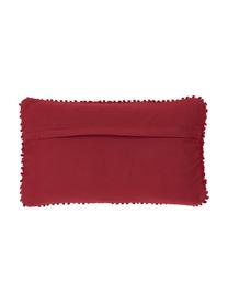 Funda de cojín texturizada Indi, 100% algodón, Rojo oscuro, An 30 x L 50 cm