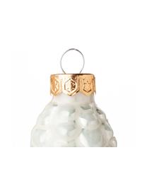 Weihnachtszapfen Pat H 6 cm, 12 Stück, Wollweiß, Ø 3 x H 6 cm