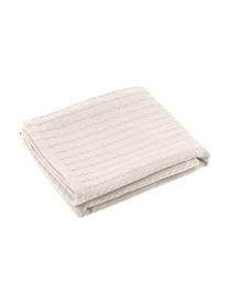 Plaid Pietro, Cotone, Beige, Larg. 125 x Lung. 150 cm