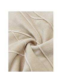 Cuscino in velluto beige con imbottitura Pintuck, Rivestimento: 55% rayon, 45% cotone, Beige, Larg. 45 x Lung. 45 cm