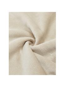 Samt-Kissen Pintuck in Beige, mit Inlett, Bezug: 55% Rayon, 45% Baumwolle, Webart: Samt, Beige, B 45 x L 45 cm