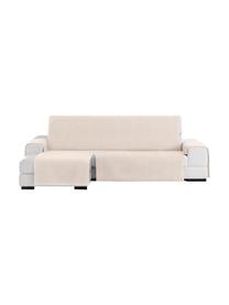 Jeté de canapé d'angle Levante, 65 % coton, 35 % polyester, Beige, larg. 150 x prof. 290 cm, méridienne à gauche