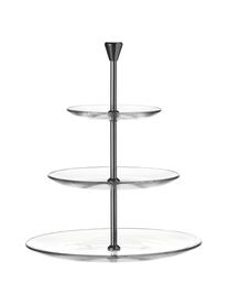 Présentoir à gâteaux en verre avec cadre argenté Pralina, Ø 28 cm, Transparent, Ø 28 x haut. 32 cm