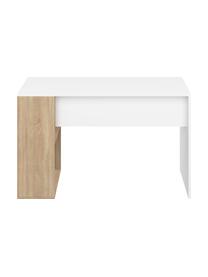 Psací stůl s úložným prostorem Yale, Dřevotřísková deska potažená melaminem, Bílá, dub, Š 114 cm, H 50 cm