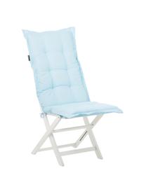 Einfarbige Hochlehner-Stuhlauflage Panama in Hellblau, Bezug: 50% Baumwolle, 50% Polyes, Hellblau, 50 x 123 cm