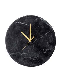 Reloj de pared Brodric, Mármol, Negro, Ø 26 cm