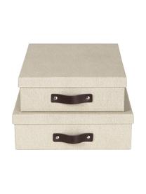 Set 2 scatole Rasmus, Beige chiaro, Set in varie misure