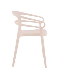 Chaises à accoudoirs en plastique Rodi, 2 pièces, Rose