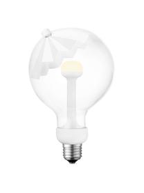 Lampadina E27, 400lm, dimmerabile, bianco caldo, 1 pz, Paralume: vetro, alluminio, Base lampadina: alluminio, Bianco, trasparente, argentato, Ø 12 x Alt. 19 cm