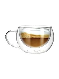 Tasse à thé double paroi Trevor, 2 pièces, Verre, Transparent, Ø 10 x haut. 8 cm, 250 ml