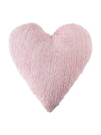 Cojín Corazón, con relleno, Funda: 97% algodón, 3% algodón r, Rosa pálido, An 47 x L 50 cm