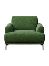 Sillón Puzo, con sistema Zero Spot, Tapizado: 100% poliéster con sistem, Patas: metal pintado, Verde profundo, An 95 x F 84 cm