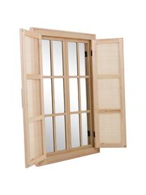 Espejo de pared de madera ventana Cayetana, Espejo: cristal, Madera clara, An 74 x Al 118 cm