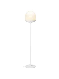 Kleine Stehlampe Magia aus Glas, Lampenschirm: Glas, Lampenfuß: Metall, beschichtet, Weiß, Ø 25 x H 131 cm