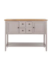 Credenza country in legno di olmo Amy, Grigio chiaro, Larg. 116 x Alt. 86 cm