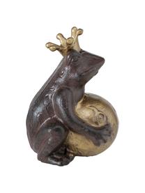 Set de figuras decorativas Froggy, 2 uds., Metal recubierto, Marrón oscuro, dorado, Set de diferentes tamaños
