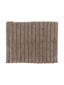 Tapis de bain moelleux brun Board, Coton,
qualité supérieure, 1 900 g/m², Brun-gris, larg. 60 x long. 90 cm