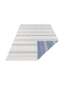 Dubbelzijdig in- en outdoor vloerkleed Bahamas in blauw/crèmekleur, Polypropyleen, Crèmekleurig, blauw, B 200 x L 290 cm (maat L)