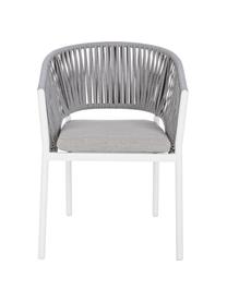Chaise de jardin empilable Florencia, Gris, blanc, larg. 60 x haut. 80 cm