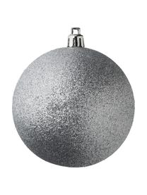 Boule de Noël incassable Natalie, 46 élém., Plastique robuste, Argenté, Lot de différentes tailles