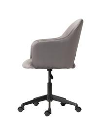 Sametové kancelářské otočné křeslo s područkami Rachel, výškově nastavitelné, Šedá, Š 65 cm, H 68 cm
