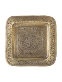 Plateau décoratif métal Collo, Métal, enduit, Couleur laiton, larg. 29 x prof. 29 cm