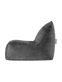 Fauteuil poire en velours côtelé Cordone, Anthracite