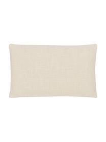 Housse de coussin blanc crème Penny, 100 % coton, Blanc crème, larg. 30 x long. 50 cm