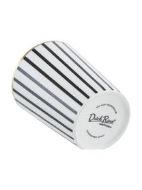 Tazas de café Pluto Loft, 4 uds., Porcelana, Negro y blanco con borde dorado, Ø 8 x Al 10 cm, 300 ml