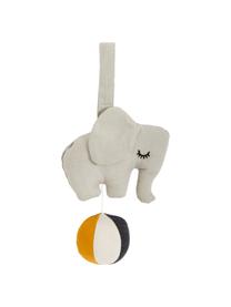 Sonajero colgante artesanal Elephant, Funda: 100% algodón, Gris, An 16 x Al 20 cm