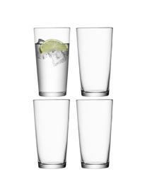 Vasos de cristal fino Gio, 4 uds., Vidrio, Transparente, Ø 7 x Al 13 cm, 320 ml